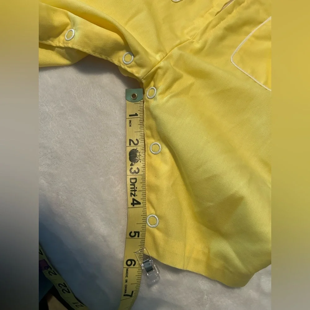Yellow Kids Jumpsuit with Embroidered Donald Duck Design